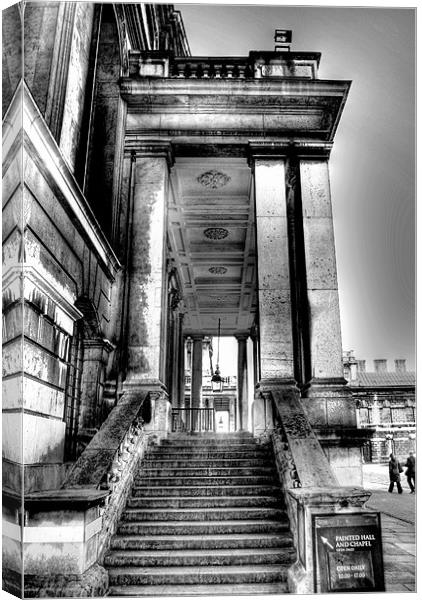 Steps to Painted Hall Canvas Print by Karen Martin