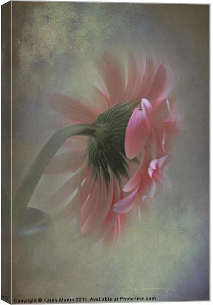 Gerbera in Vase Canvas Print by Karen Martin
