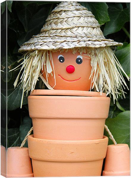 FLOWERPOT MAN Canvas Print by Ray Bacon LRPS CPAGB