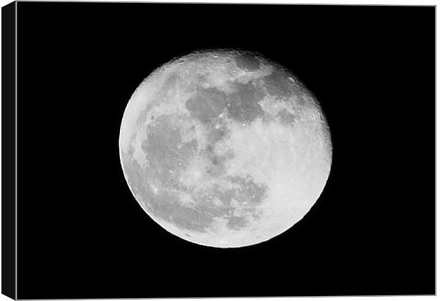 MOON Canvas Print by Ray Bacon LRPS CPAGB