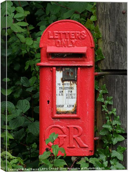 AN OLD POST BOX Canvas Print by Ray Bacon LRPS CPAGB