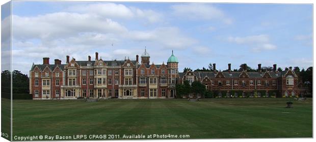 SANDRINGHAM HOUSE, NORFOLK Canvas Print by Ray Bacon LRPS CPAGB