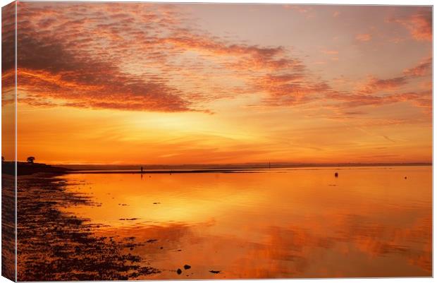 Solent Sunrise  Canvas Print by Jan Sutton