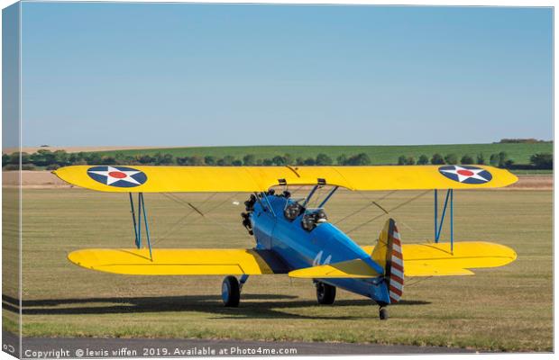 Stearman Warm up Canvas Print by Lewis Wiffen