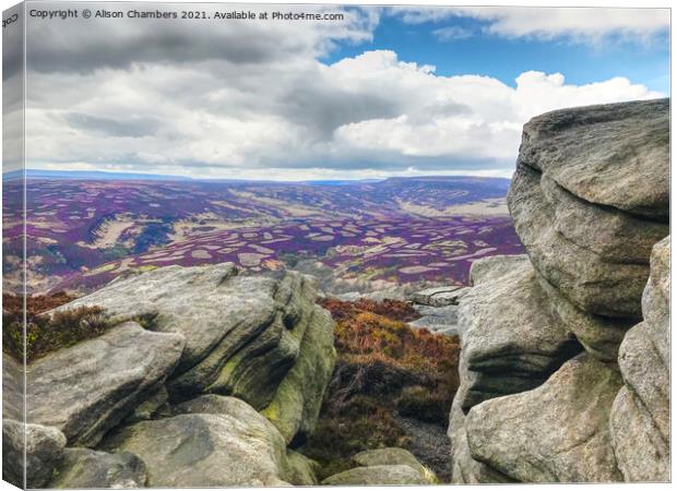 Derwent Edge View Canvas Print by Alison Chambers