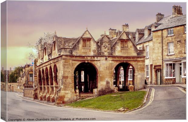 Chipping Campden Market Hall Canvas Print by Alison Chambers