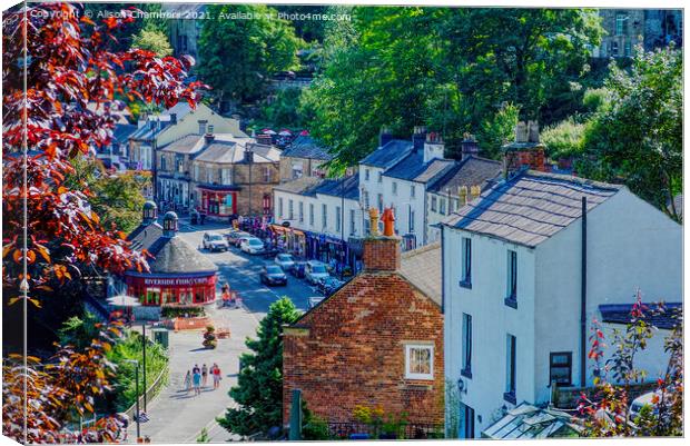 Matlock Bath From Above Canvas Print by Alison Chambers