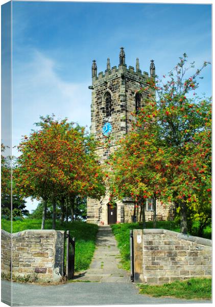 St Michael The Archangel Emley Canvas Print by Alison Chambers