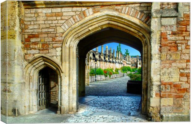 Entrance To Vicars Close Canvas Print by Alison Chambers