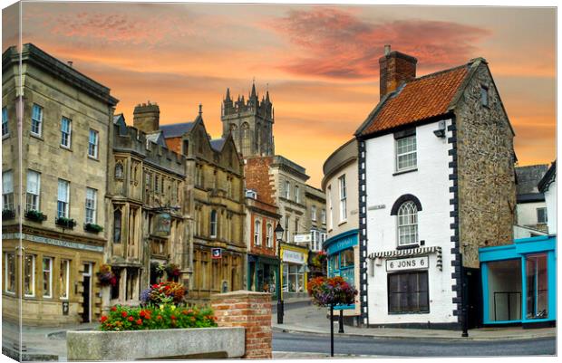 Evening In Glastonbury  Canvas Print by Alison Chambers