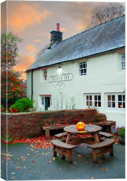 The Crispin Inn Ashover Canvas Print by Alison Chambers