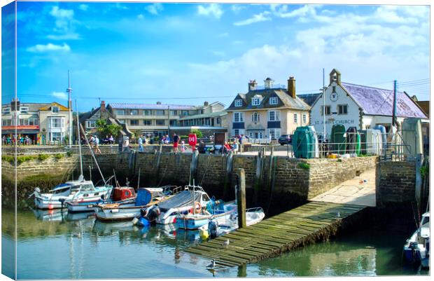 Bridport Harbour  Canvas Print by Alison Chambers