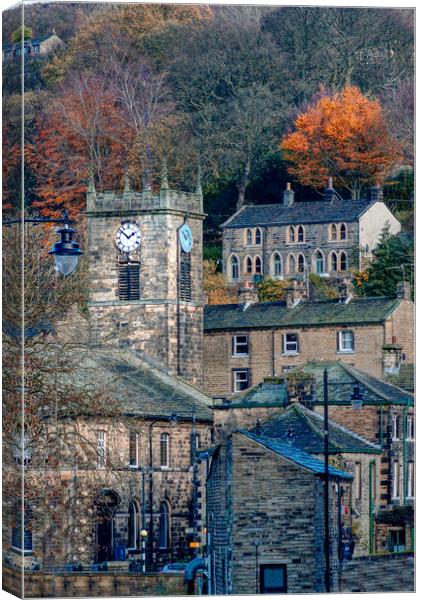 Autumn In Holmfirth Canvas Print by Alison Chambers