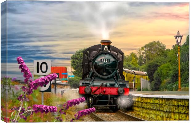 Watchet Steam Train Canvas Print by Alison Chambers