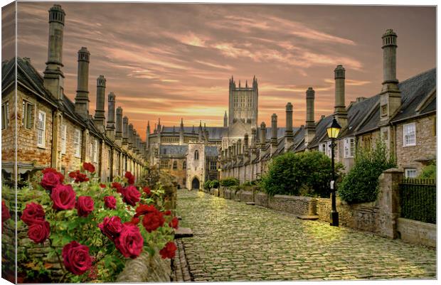 Vicars Close In Wells Canvas Print by Alison Chambers