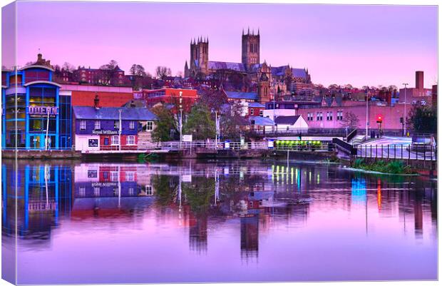 Lincoln Brayford Waterfront Canvas Print by Alison Chambers