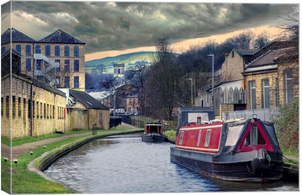 Huddersfield Narrow Canal Canvas Print by Alison Chambers