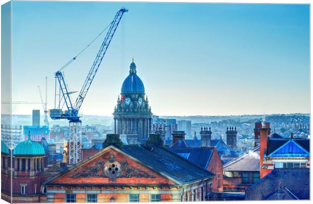 Leeds Town Hall Skyline  Canvas Print by Alison Chambers