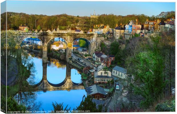 Knaresborough Viaduct By Day Canvas Print by Alison Chambers