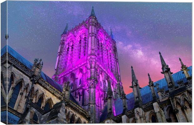 Lincoln Cathedral Central Tower and South Transept Canvas Print by Alison Chambers