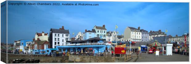 Bridlington Seafront Panorama  Canvas Print by Alison Chambers