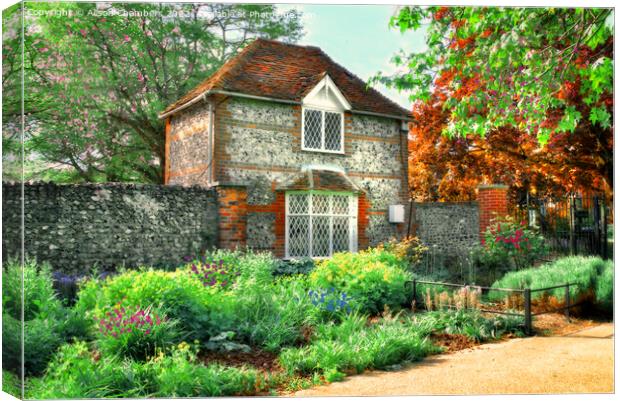 Ivy Cottage, Canterbury  Canvas Print by Alison Chambers