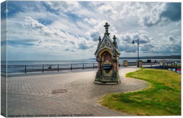 Filey Drinking Fountain Canvas Print by Alison Chambers