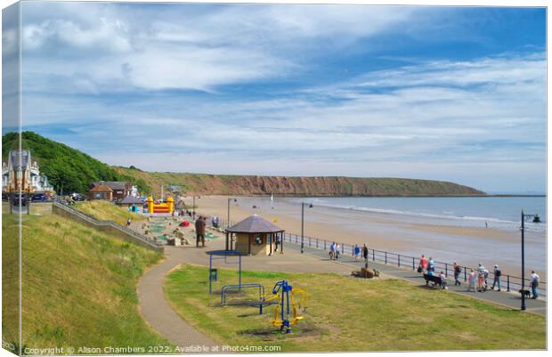  Filey Canvas Print by Alison Chambers