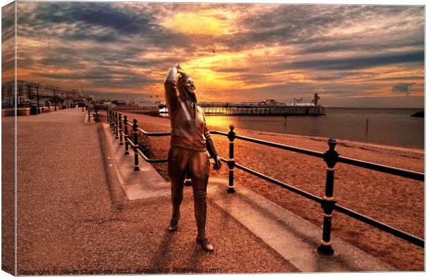 Herne Bay Sunset Canvas Print by Alison Chambers