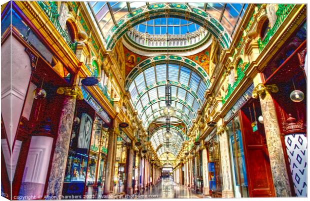 County Arcade Leeds Canvas Print by Alison Chambers