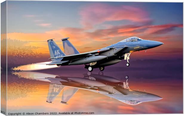 F-15  Eagle Canvas Print by Alison Chambers