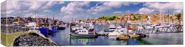 Whitby Harbour North Yorkshire  Canvas Print by Alison Chambers