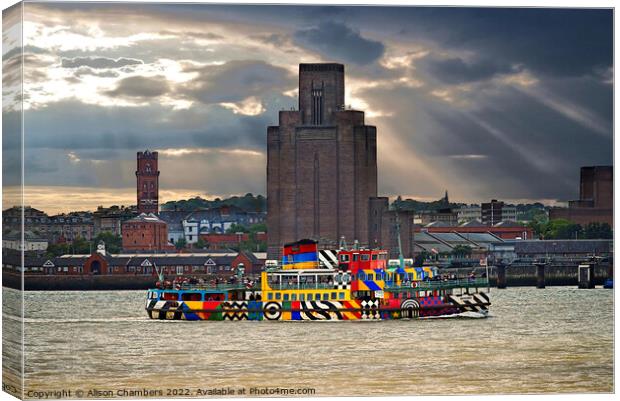 Liverpool Mersey Ferry Canvas Print by Alison Chambers
