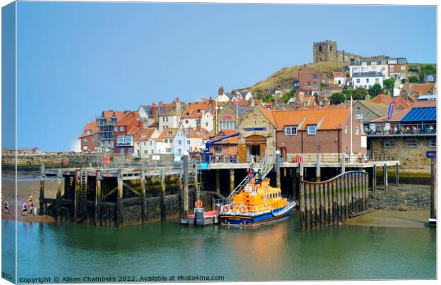Whitby Harbour  Canvas Print by Alison Chambers