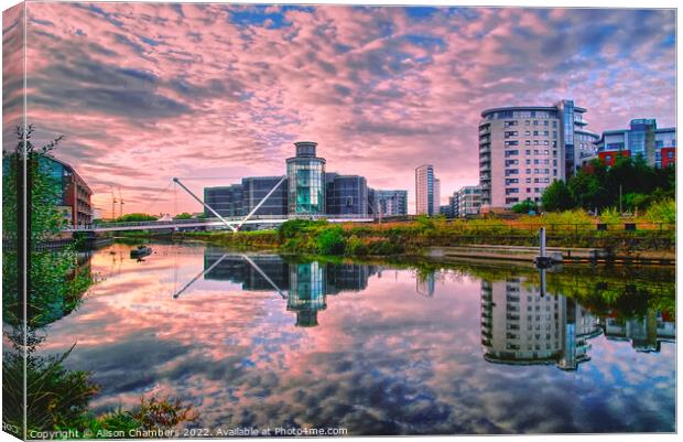 Leeds River Aire Canvas Print by Alison Chambers