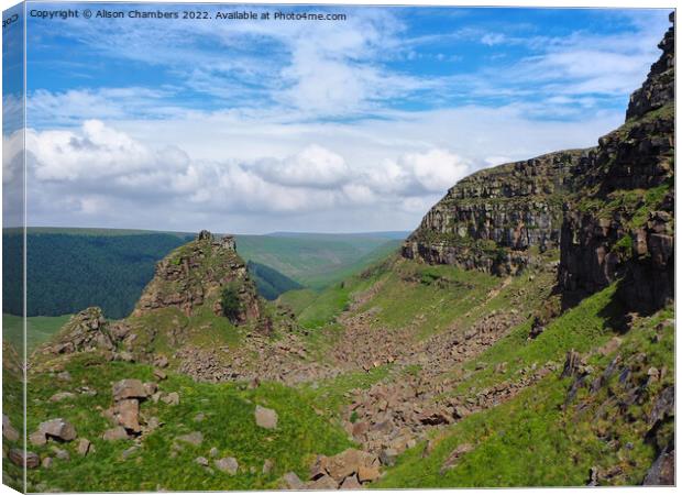 Alport Dale Peak District  Canvas Print by Alison Chambers