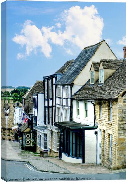 Burford Oxfordshire  Canvas Print by Alison Chambers