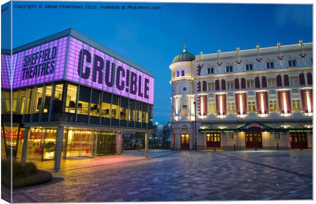 Sheffield Crucible and Lyceum Canvas Print by Alison Chambers