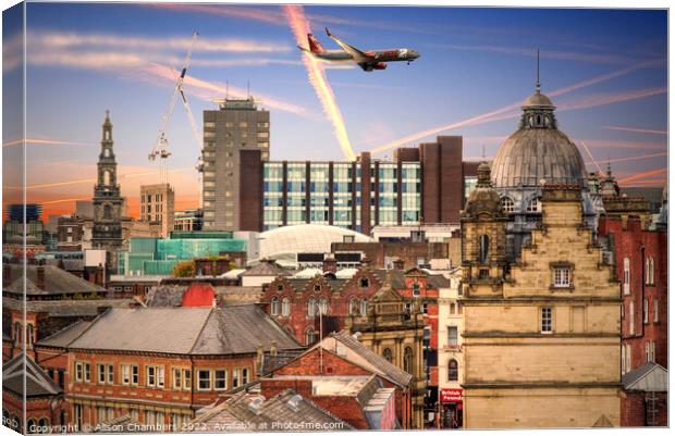 Leeds City Life Canvas Print by Alison Chambers