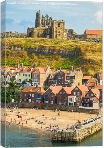 Whitby Portrait  Canvas Print by Alison Chambers