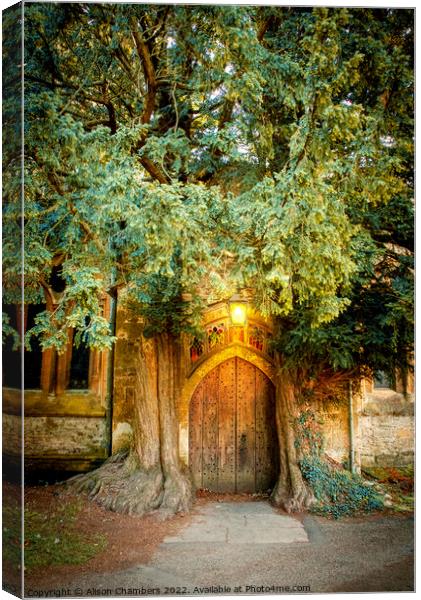 St Edwards Church Stow Canvas Print by Alison Chambers