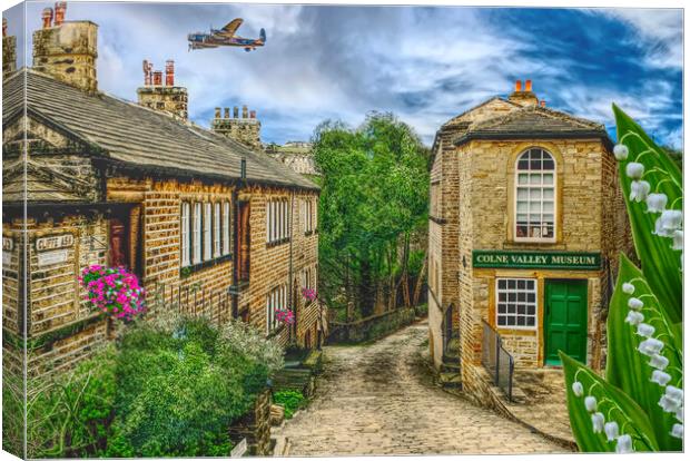 Golcar Huddersfield Lancaster Bomber  Canvas Print by Alison Chambers
