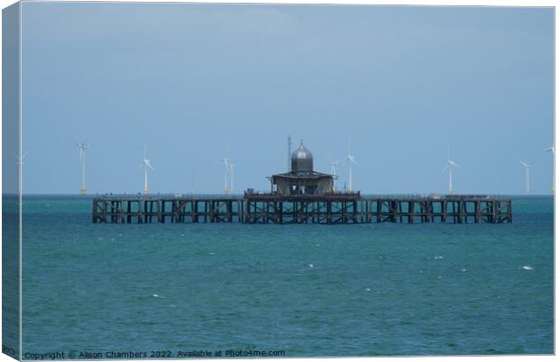 Old Herne Bay Pier Canvas Print by Alison Chambers