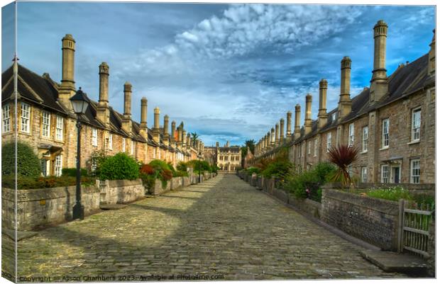 Vicars Close in Wells Canvas Print by Alison Chambers