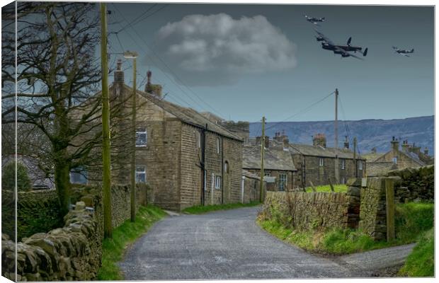 Holmeward Bound Lancaster Bomber Canvas Print by Alison Chambers