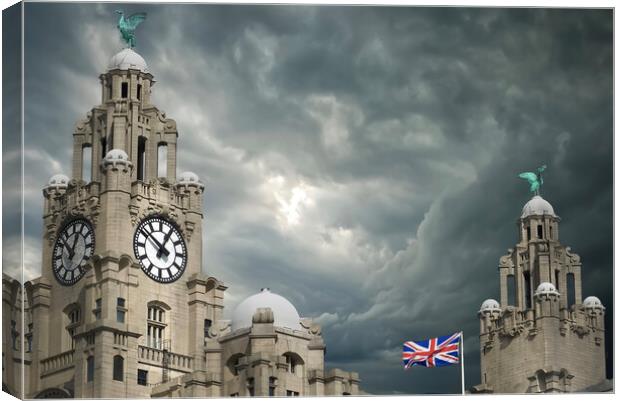 The Royal Liver Building Liverpool  Canvas Print by Alison Chambers