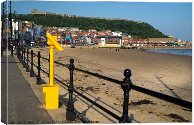 Scarborough South Bay Beach Canvas Print by Alison Chambers