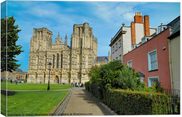 Wells Cathedral  Canvas Print by Alison Chambers