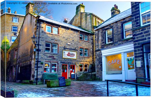 Holmfirth Canvas Print by Alison Chambers