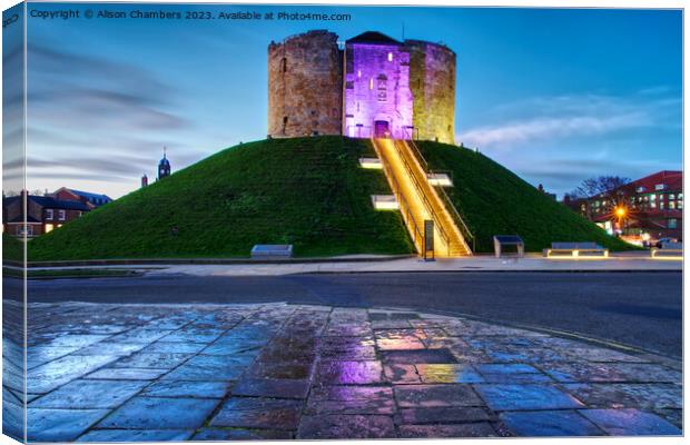 Cliffords Tower York Canvas Print by Alison Chambers